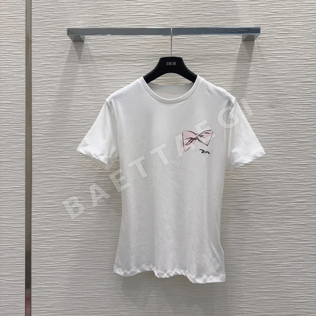 디올 여성 레귤러 핏 반팔 티셔츠 93044