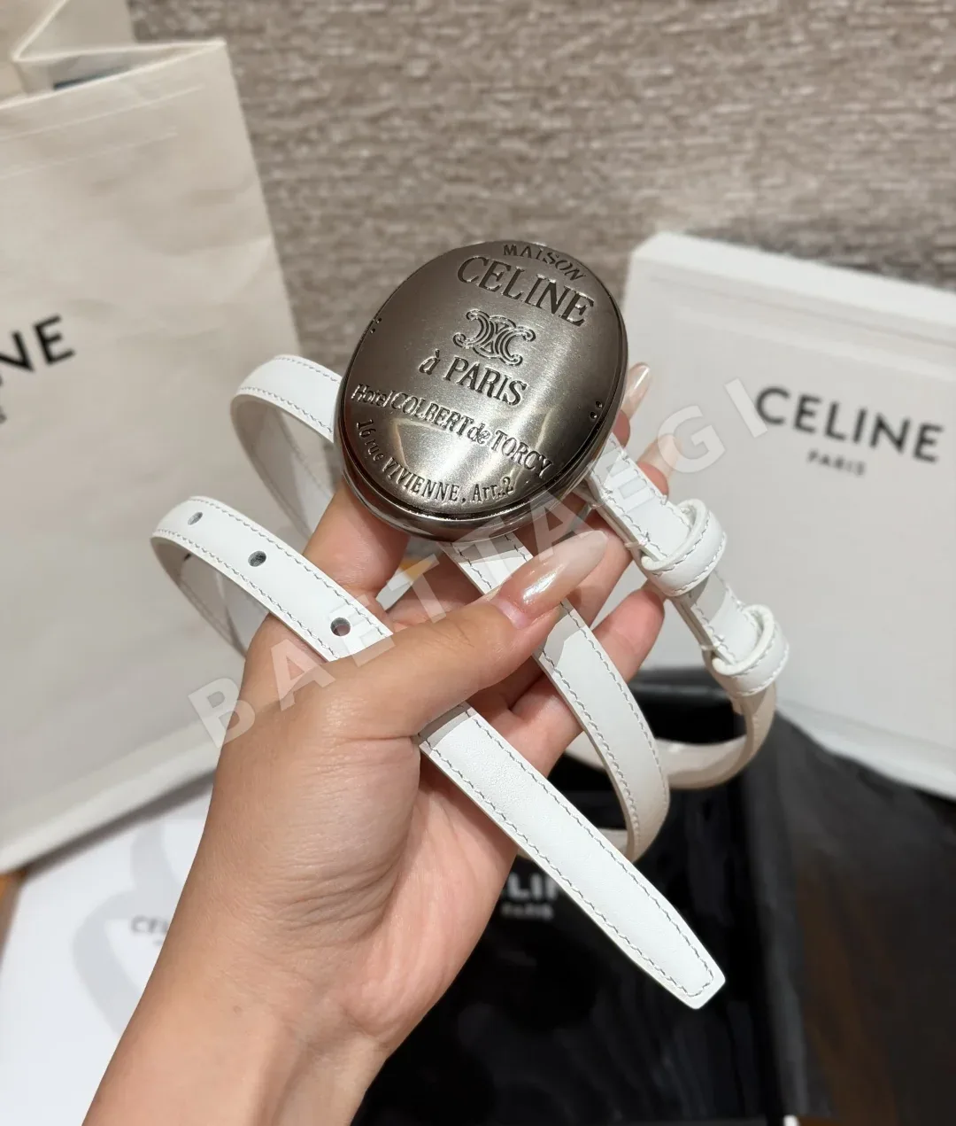 셀린느 메종 13mm 레더 벨트 상세 이미지 2