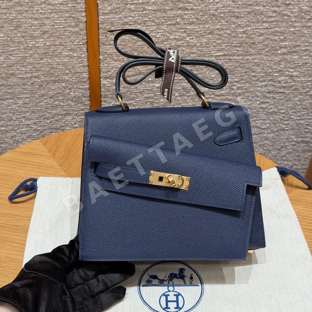 에르메스 켈리 사파이어 블루 가죽 가방 상세 이미지 2