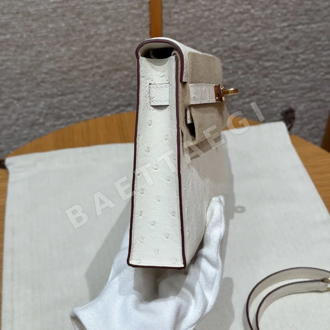 에르메스 켈리 엘란 타조가죽 가방 상세 이미지 3