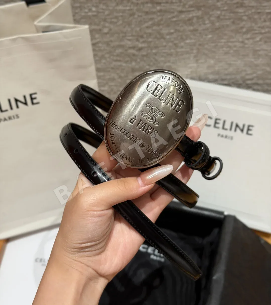 셀린느 메종 13mm 가죽 벨트 상세 이미지 2