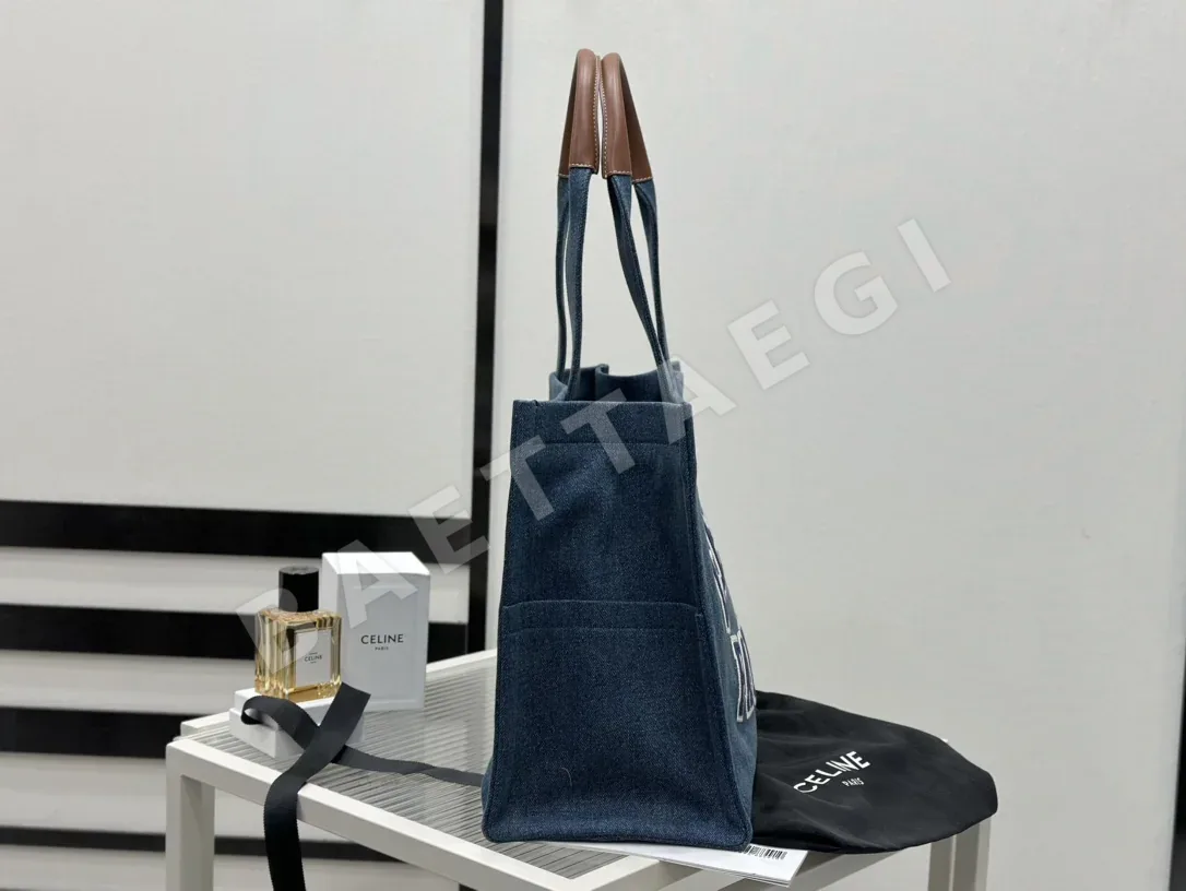셀린느 데님 소가죽 숄더백 상세 이미지 3