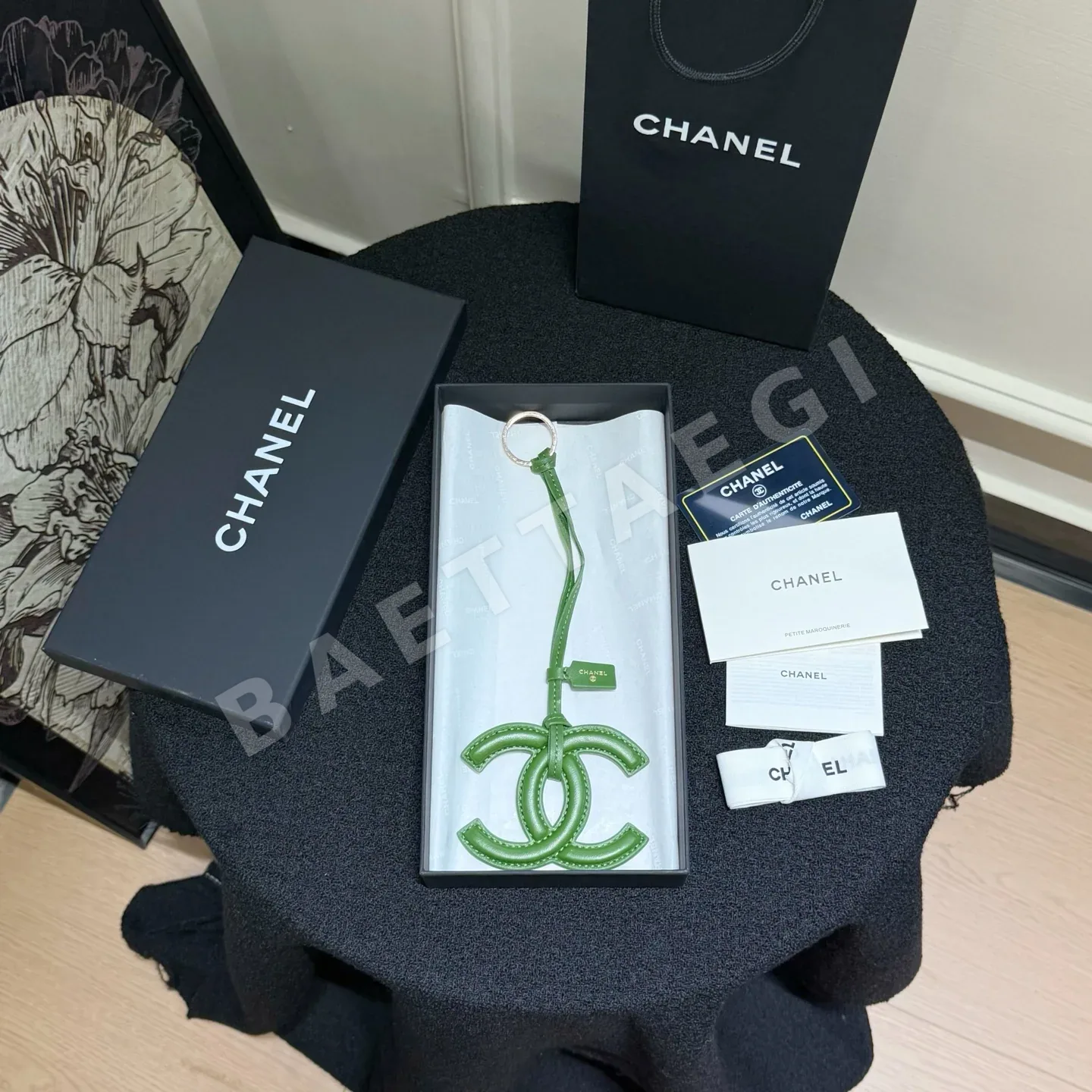샤넬 램스킨 더블 C 키링 상세 이미지 3