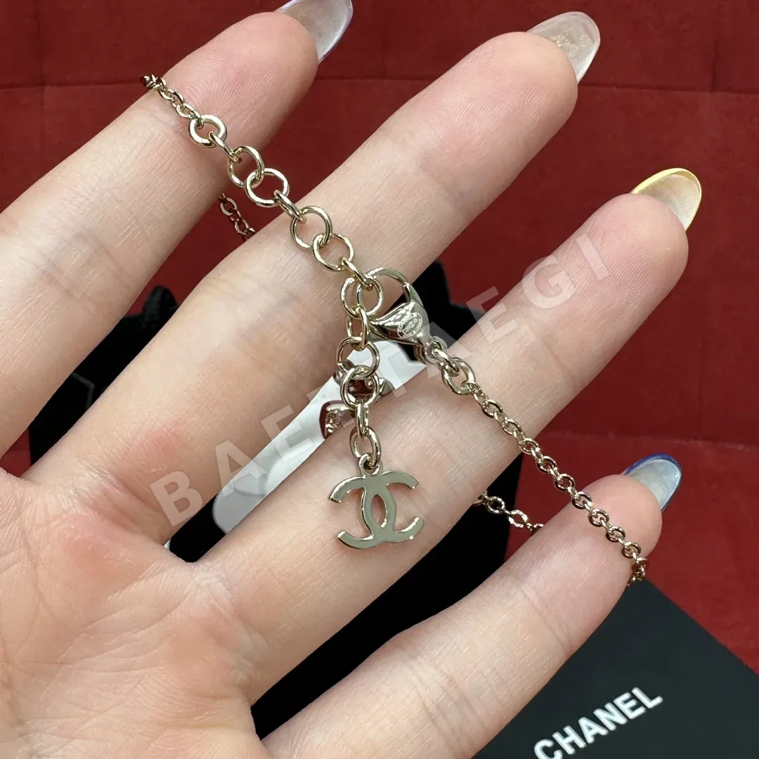 샤넬 블랙 보우 리본 라인스톤 목걸이 상세 이미지 4