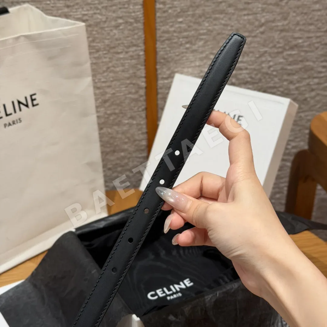 셀린느 트리옹 가죽 여성용 가죽 벨트 상세 이미지 9