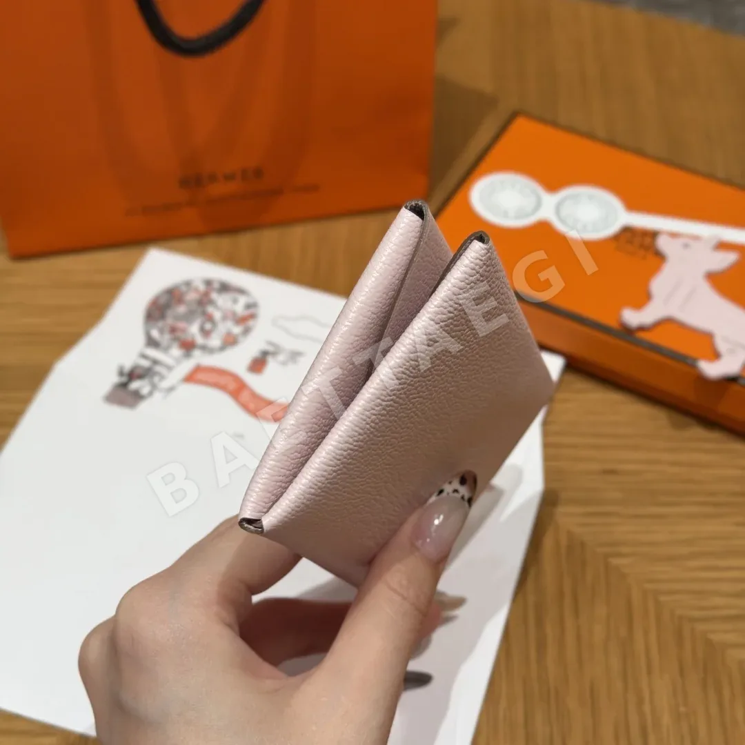 에르메스 칼방듀오 로즈달링 염소가죽 동전지갑 상세 이미지 5