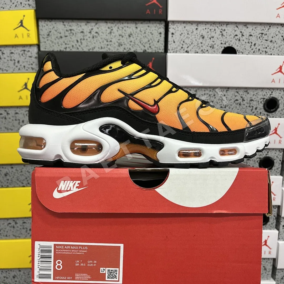 나이키 [DF] 에어 맥스 플러스 블랙 오렌지 옐로우 HF0552-001 201072 Nike Air Max Plus Sunset