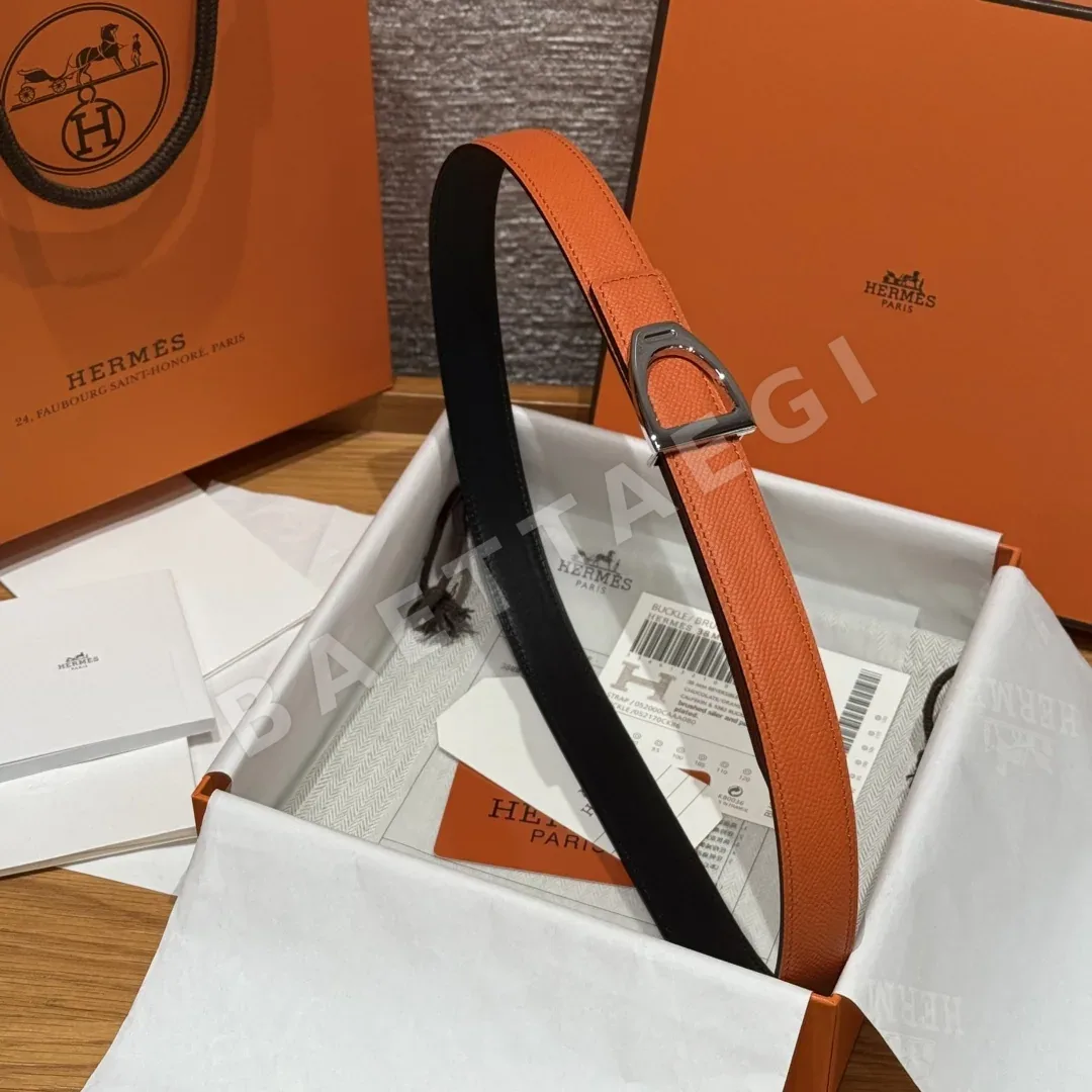 에르메스 카바리에레 양면 가죽 벨트 상세 이미지 3