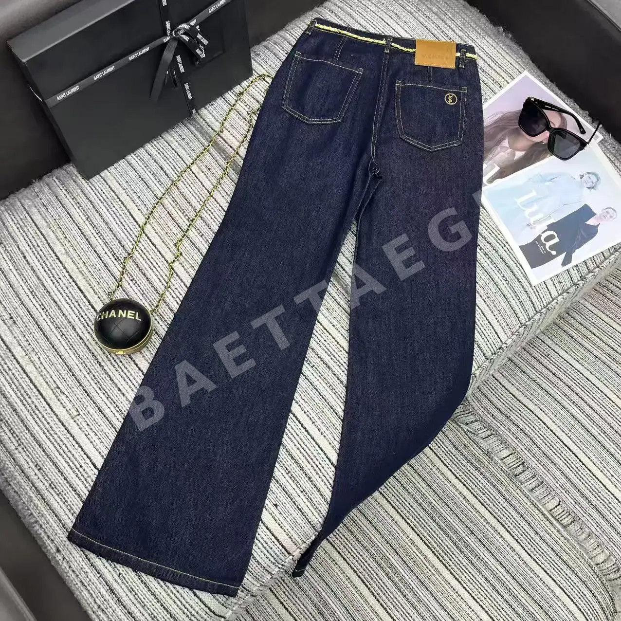 생로랑 플레어 진 바지 상세 이미지 8