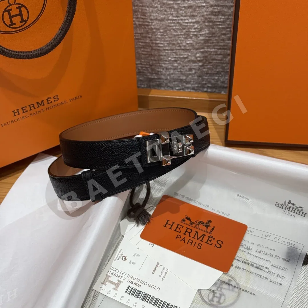 에르메스 카프스킨 켈리 버클 벨트 상세 이미지 2
