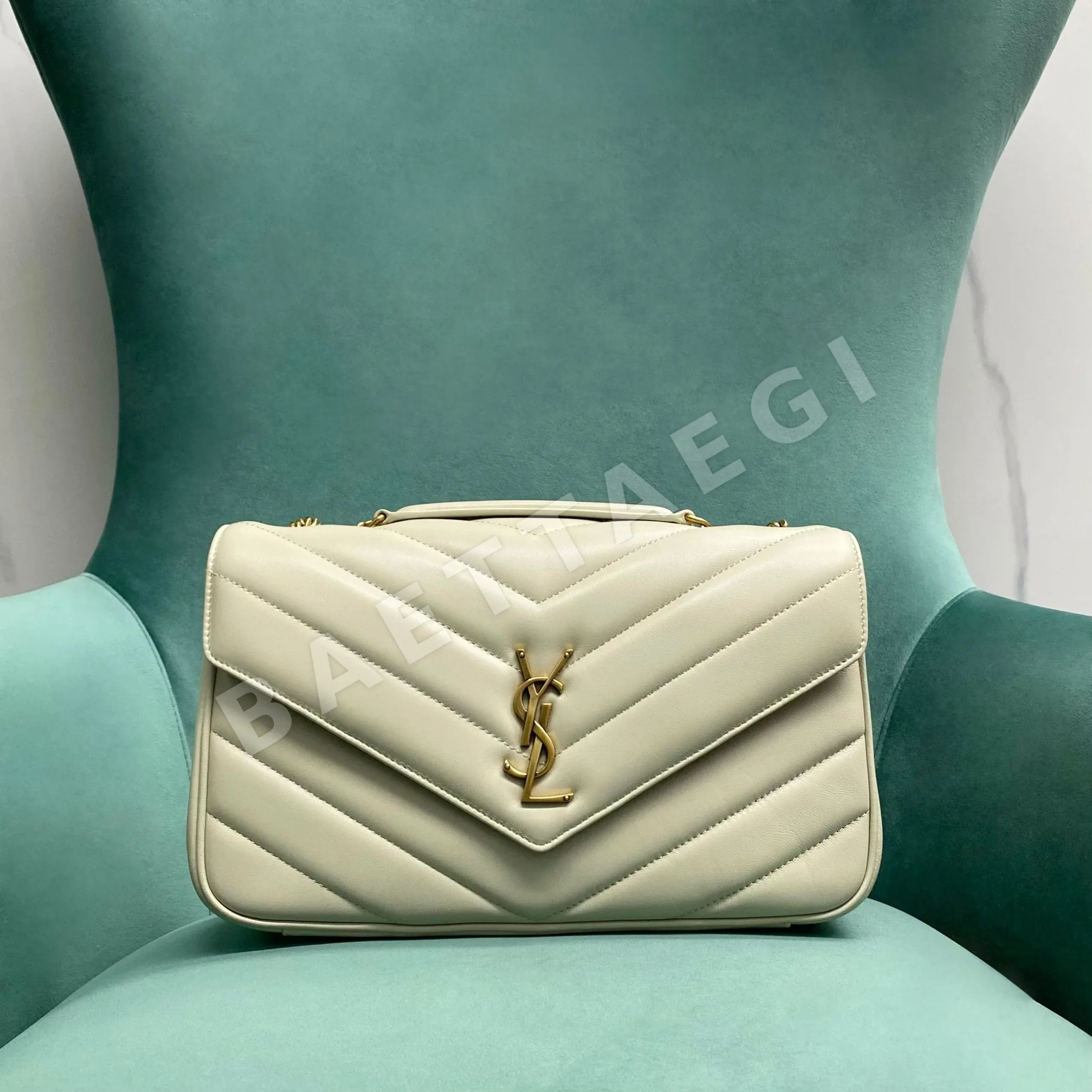 생로랑 루 미디엄 퀼팅 나파 램스킨 가방 801439