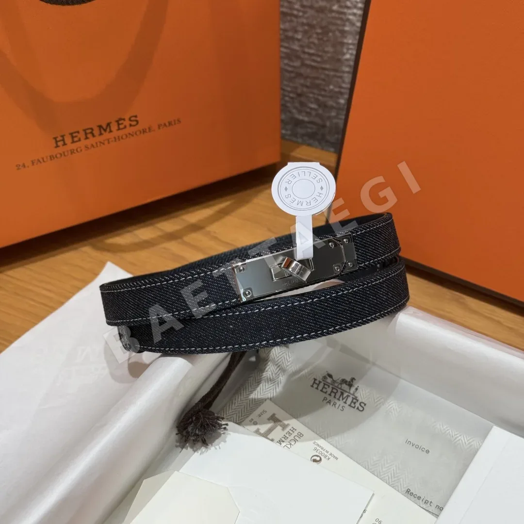 에르메스 앱송 카프스킨 데님 벨트 상세 이미지 3