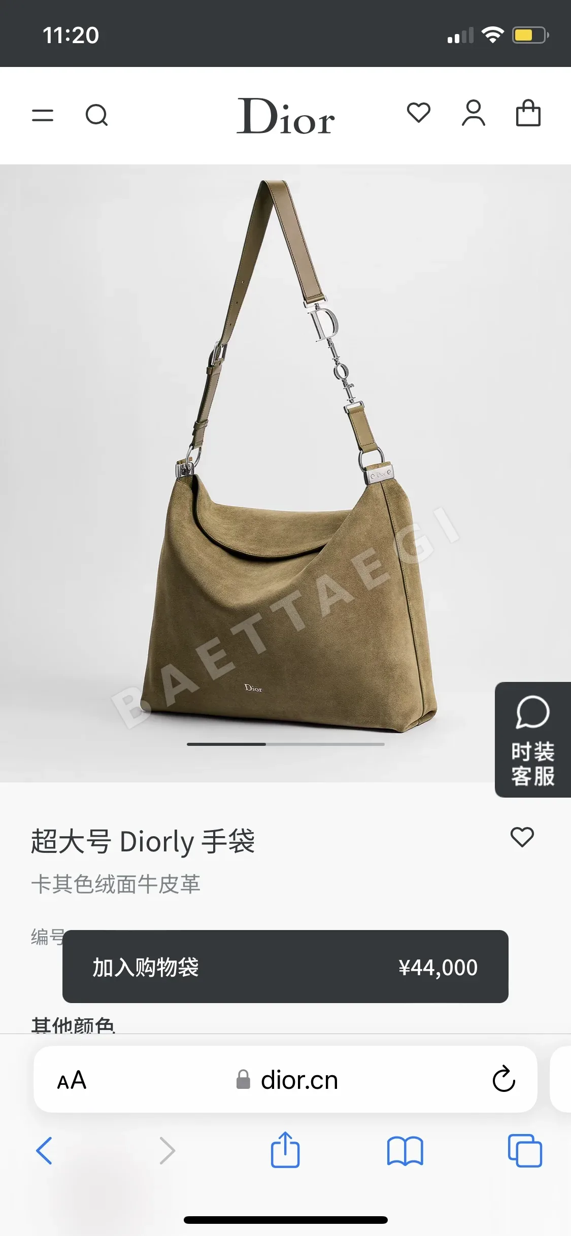 디올 리 호보 스웨이드 가방 상세 이미지 2