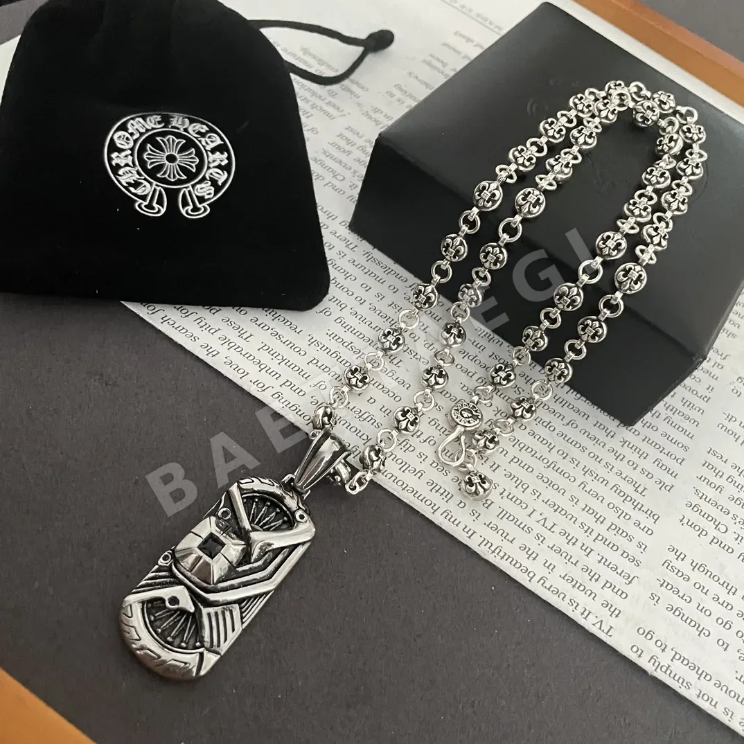 크롬하츠 클래식 레트로 크로스 볼 스퀘어 펜던트 목걸이 상세 이미지 7