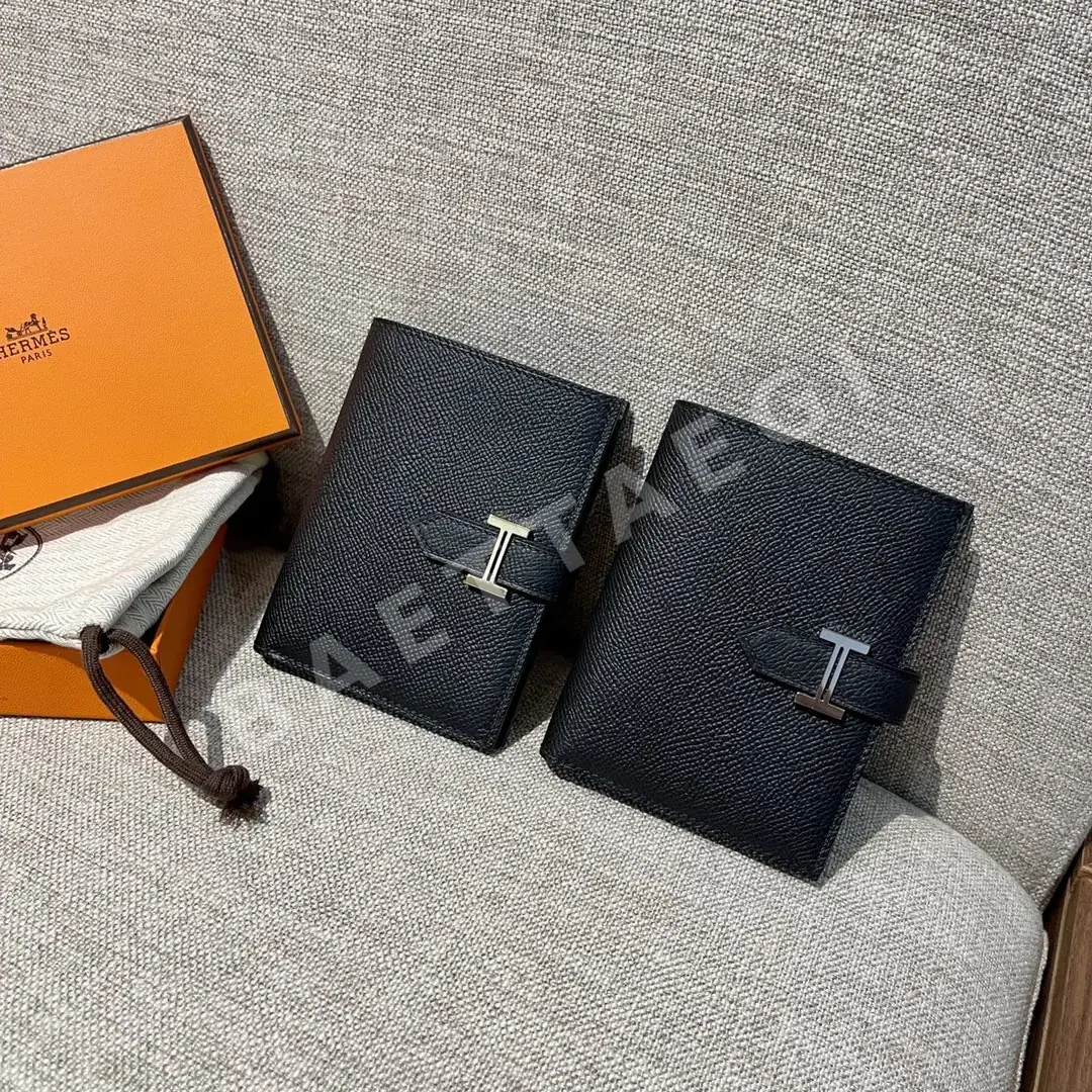 에르메스 엡솜 블랙 골드 야자수 프린트 지갑 23361