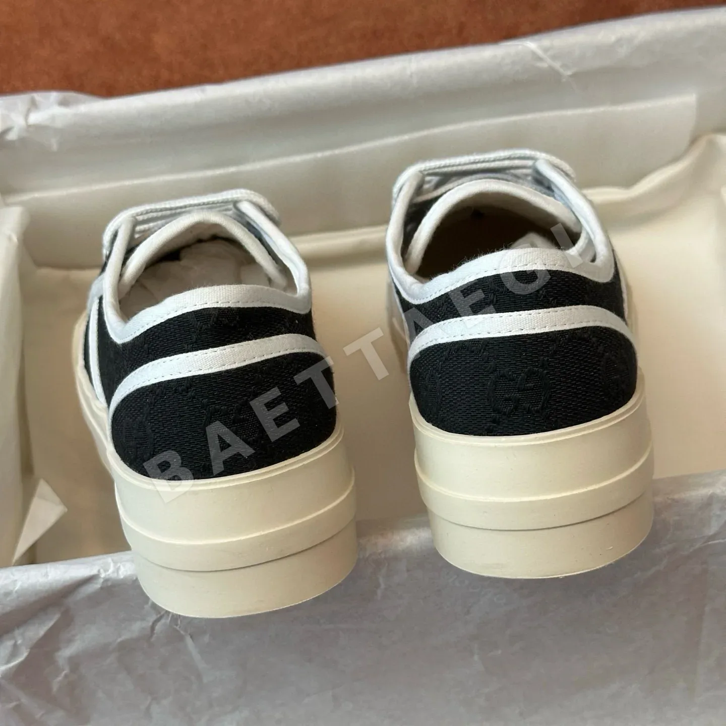 구찌 더블 G 자수 캔버스 여성 신발 상세 이미지 8
