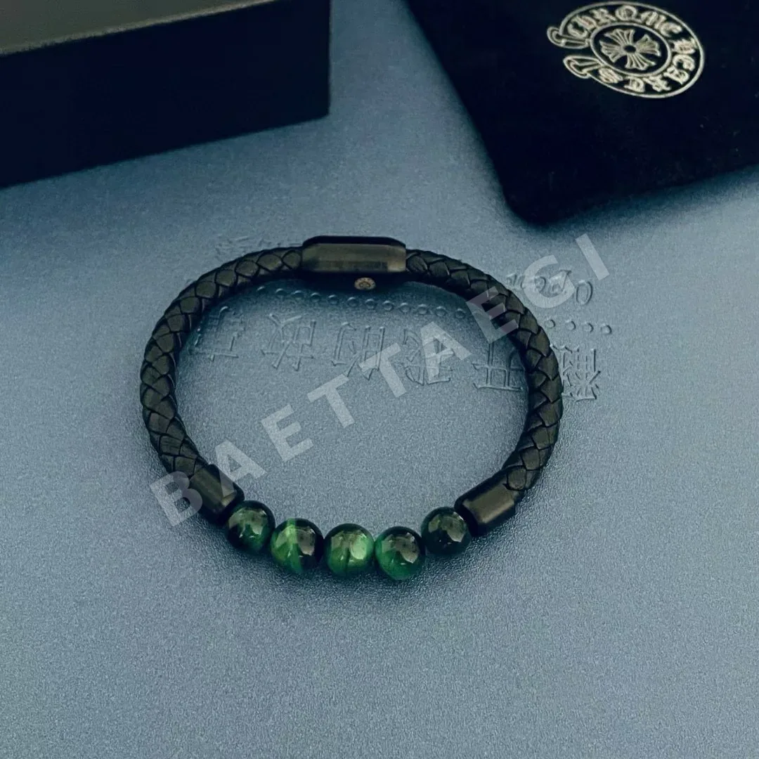 크롬하츠 터키석 가죽 코드 팔찌 127670