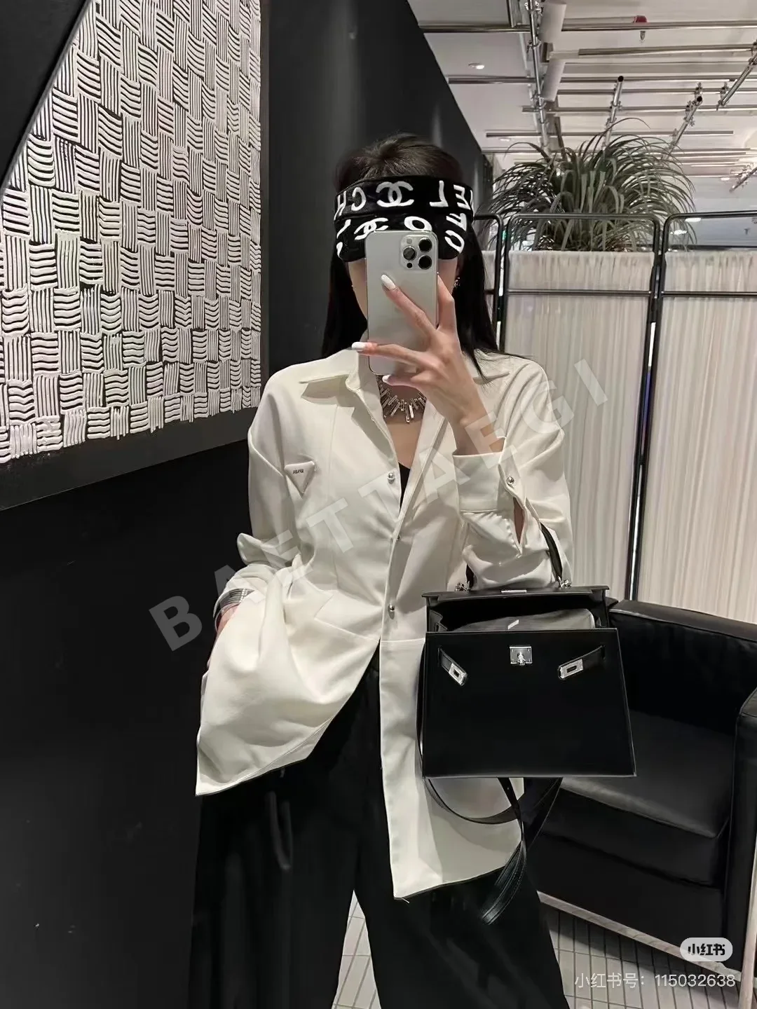 샤넬 바이저 모자 상세 이미지 4