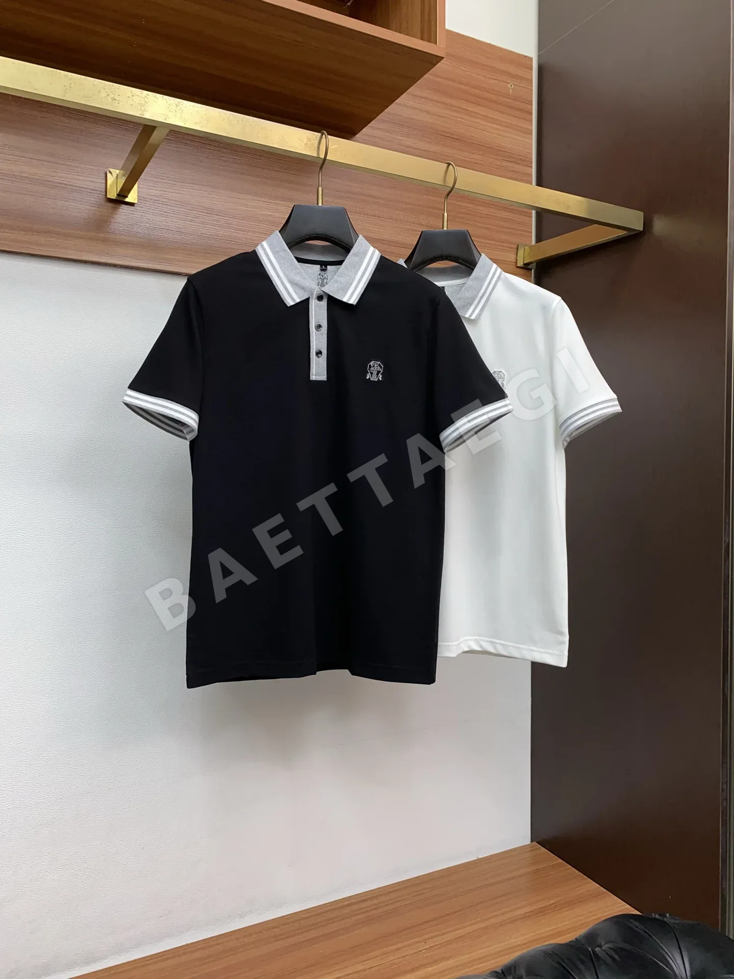 브루넬로쿠치넬리 클래식 카라 남성 반팔 폴로셔츠 상세 이미지 8