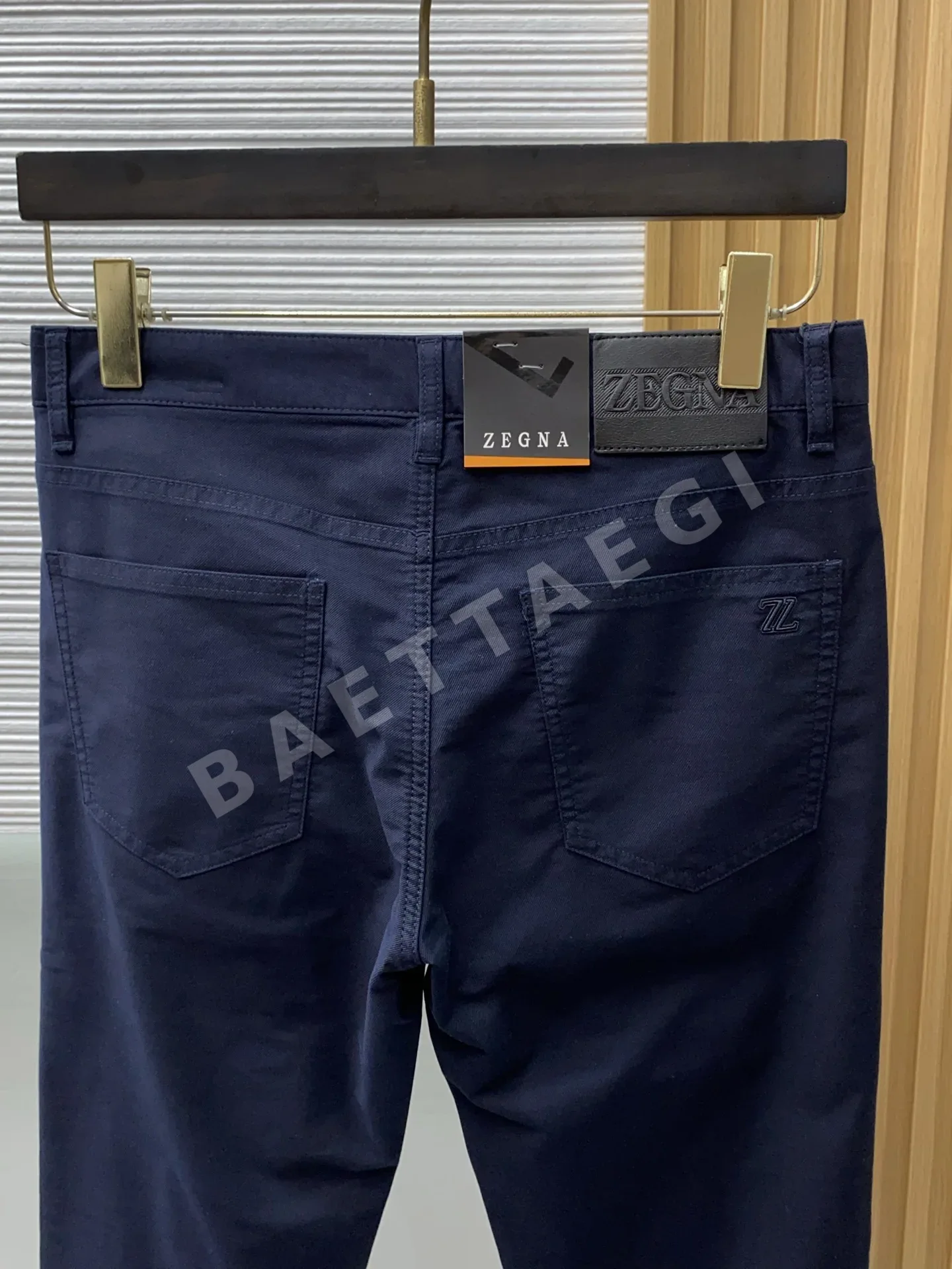 제냐 린넨 코튼 혼방 워시 가공 남성 바지 상세 이미지 8