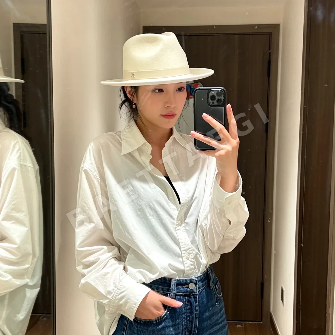 샤넬 캐시미어 플랫탑 모자 상세 이미지 1