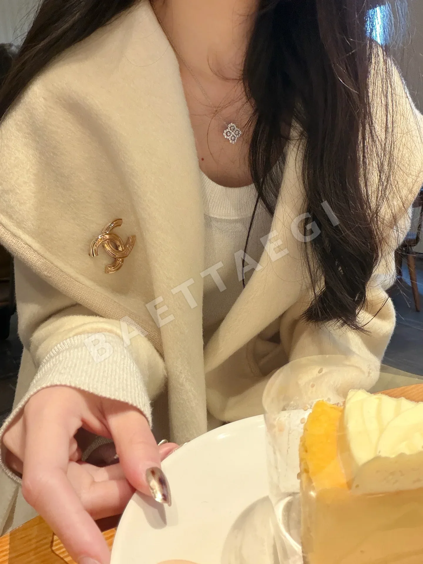 샤넬 후드 카시미야 코트 여성 자켓 상세 이미지 6