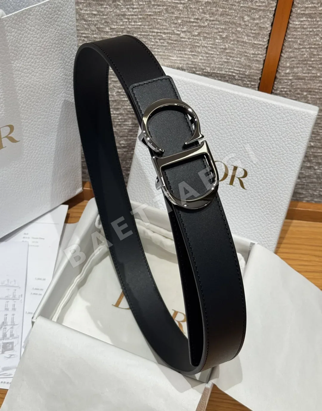 디올 양면 소가죽 버클 벨트 상세 이미지 3
