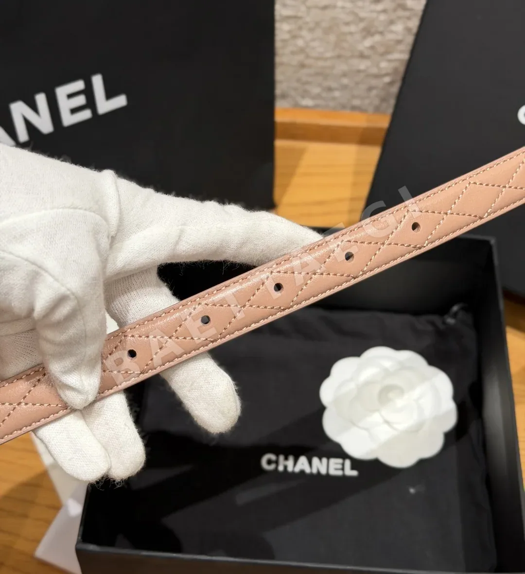 샤넬 퀼팅 램스킨 20mm 벨트 상세 이미지 7