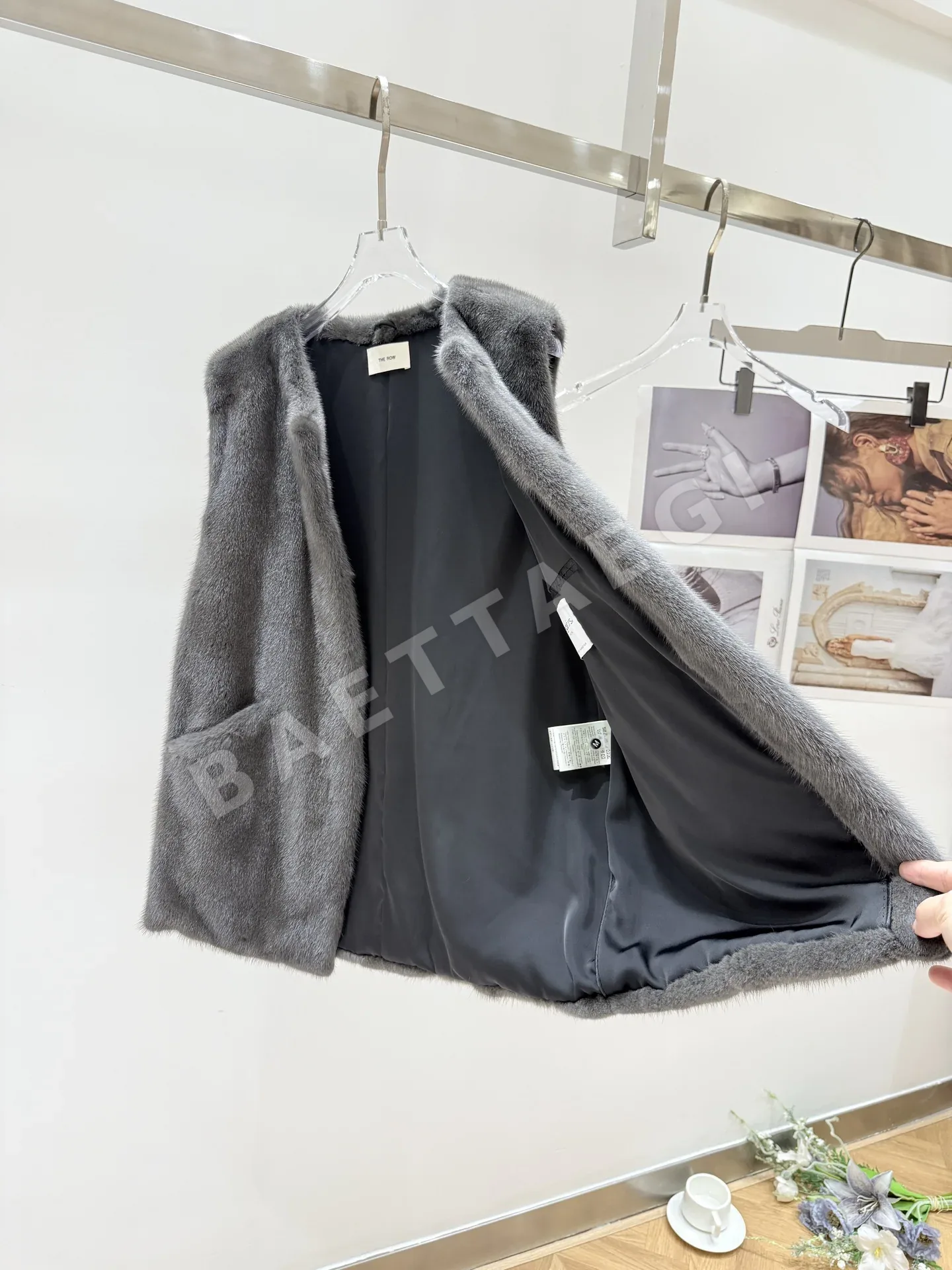 더로우 밍크 조끼 상세 이미지 5