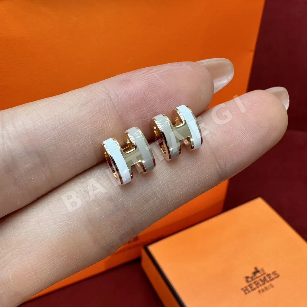 에르메스 미니팝 H 에나멜 귀걸이 178392