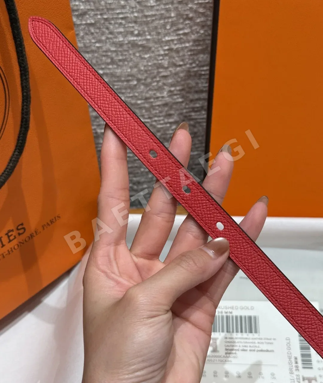 에르메스 팝 H 에포송 카프스킨 벨트 상세 이미지 6