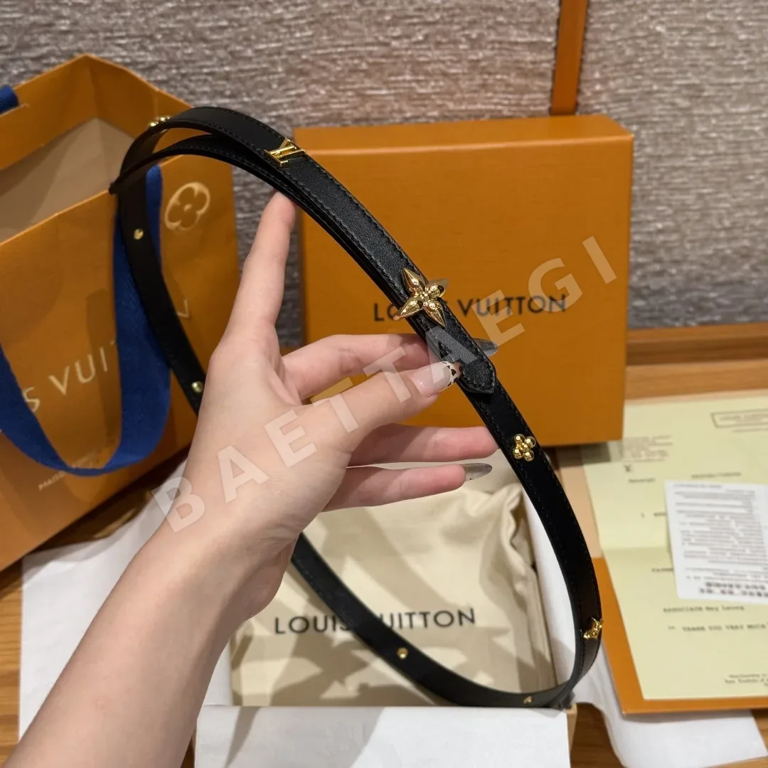 루이비통 미니플라워그램 스터드 소가죽 벨트 상세 이미지 3