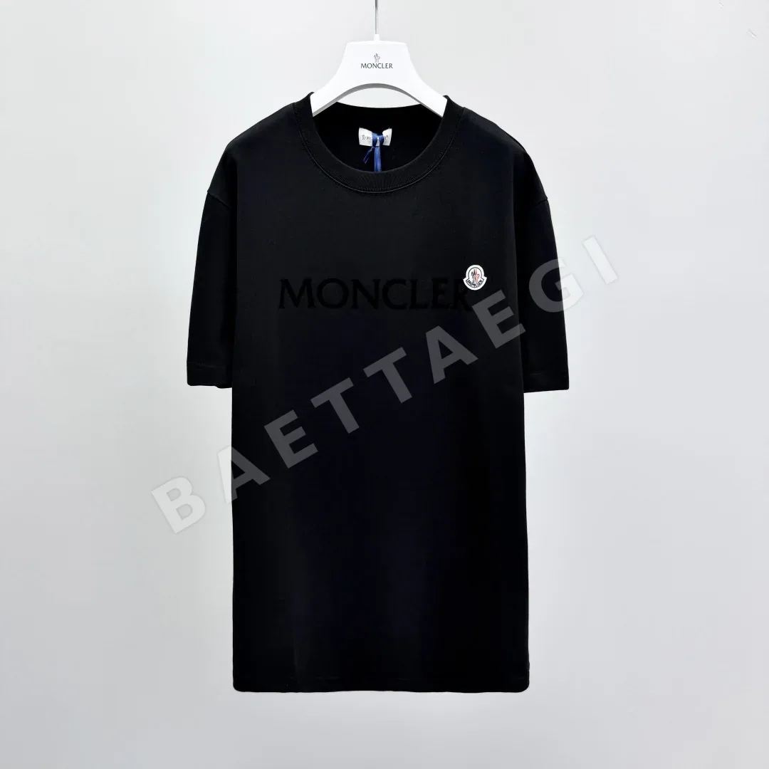 몽클레르 남성 면 로고 크루넥 반팔 티셔츠 114316