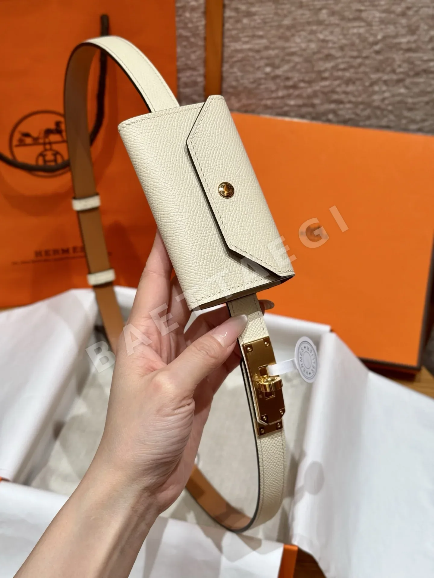 에르메스 켈리 엡손 카프스킨 포켓 벨트 176555