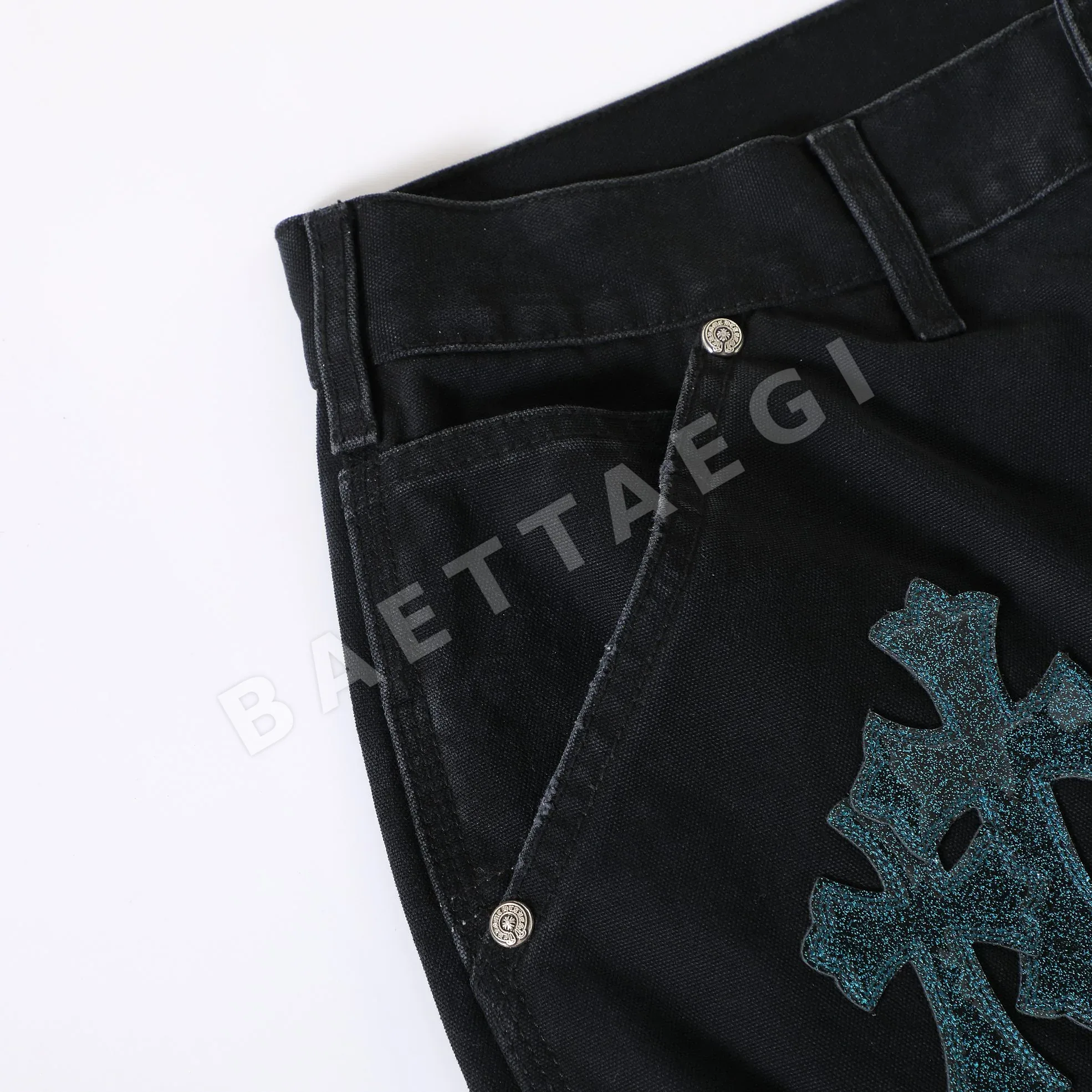 크롬하츠 가죽 카고 바지 상세 이미지 7