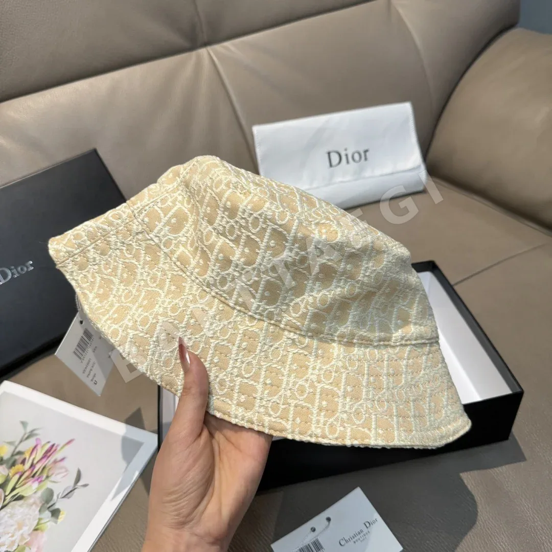 디올 데님 자카드 버킷 햇 모자 상세 이미지 8