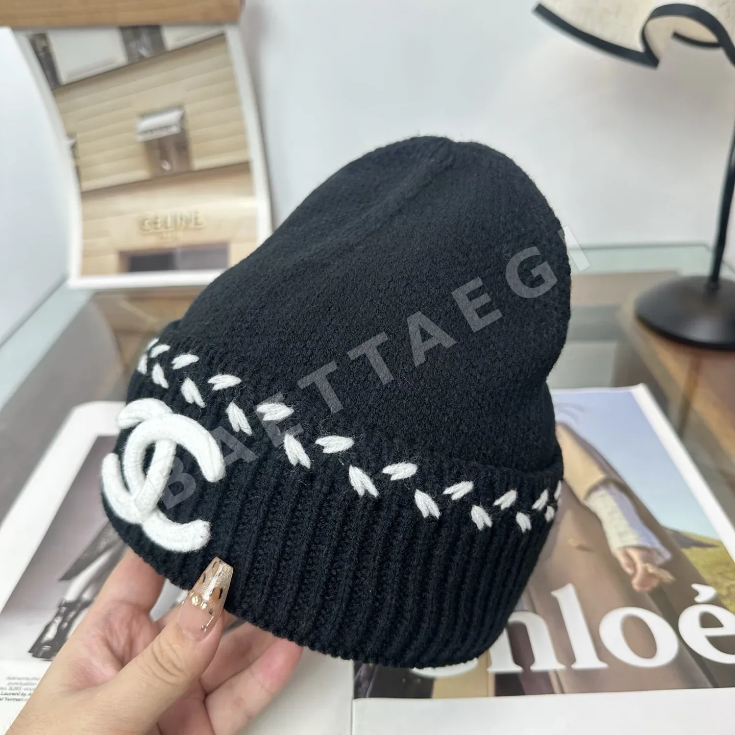 샤넬 니트 비니 모자 상세 이미지 10