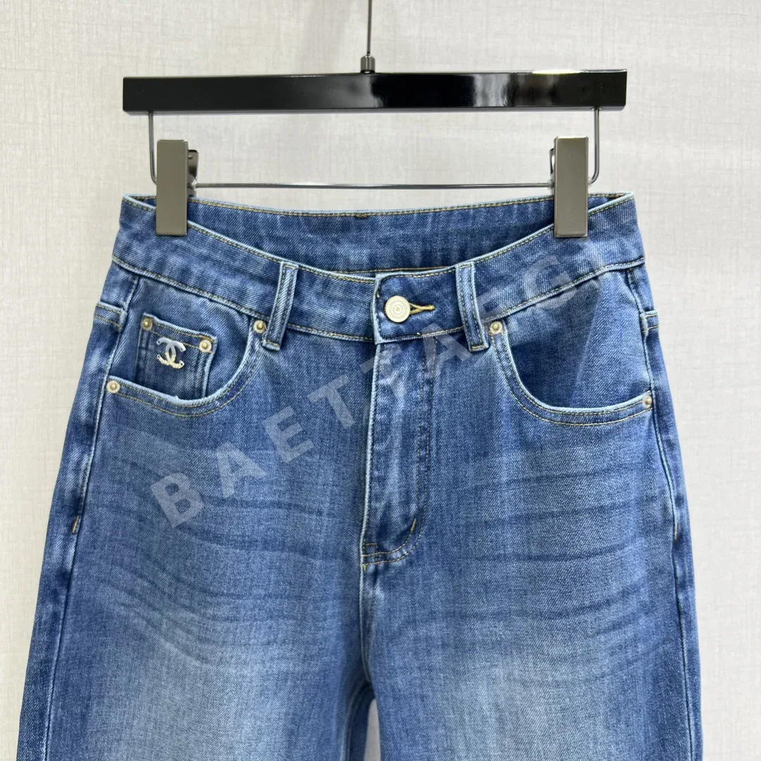샤넬 메탈릭 더블 C 스트레이트 레그 바지 상세 이미지 4