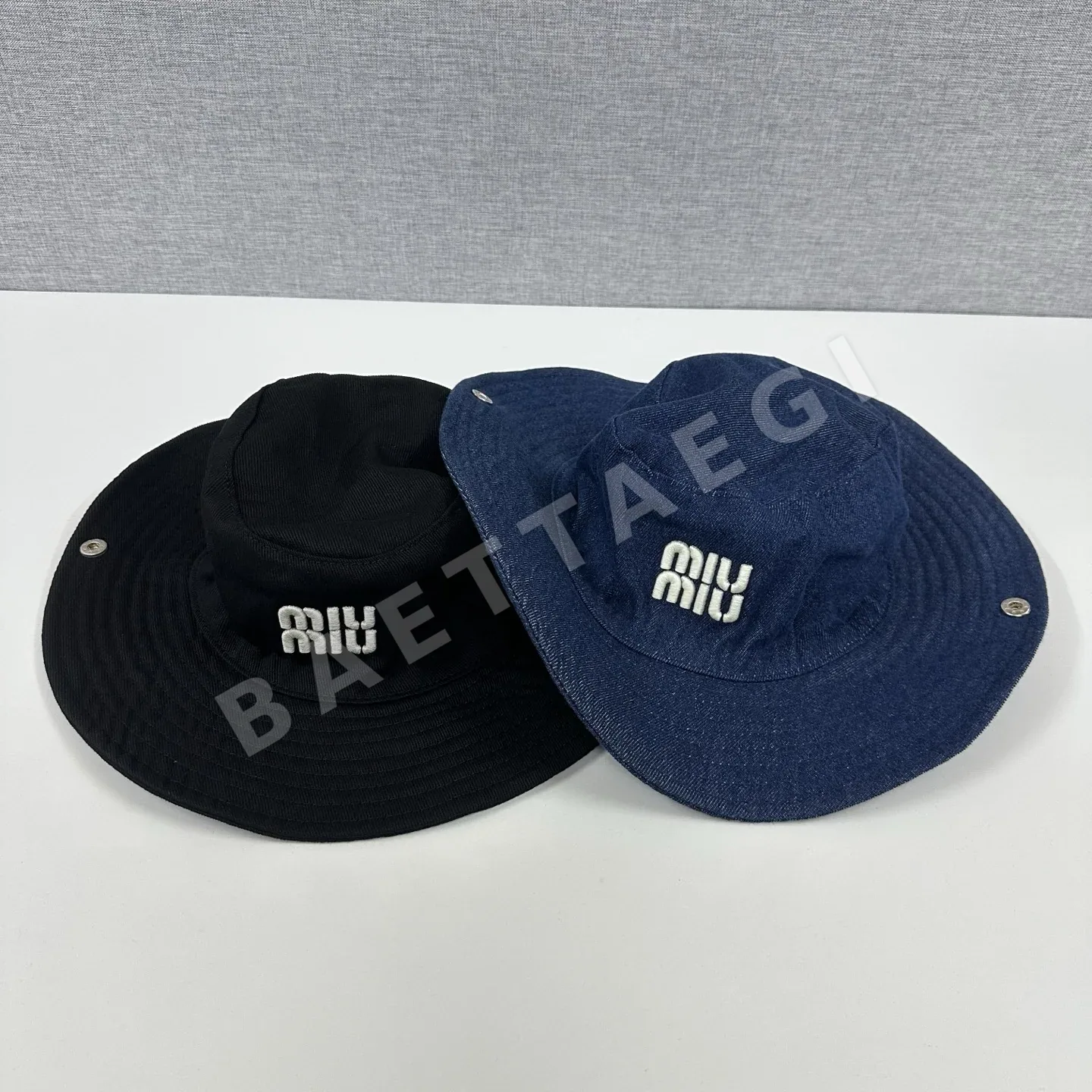미우미우 데님 버킷햇 모자 상세 이미지 7