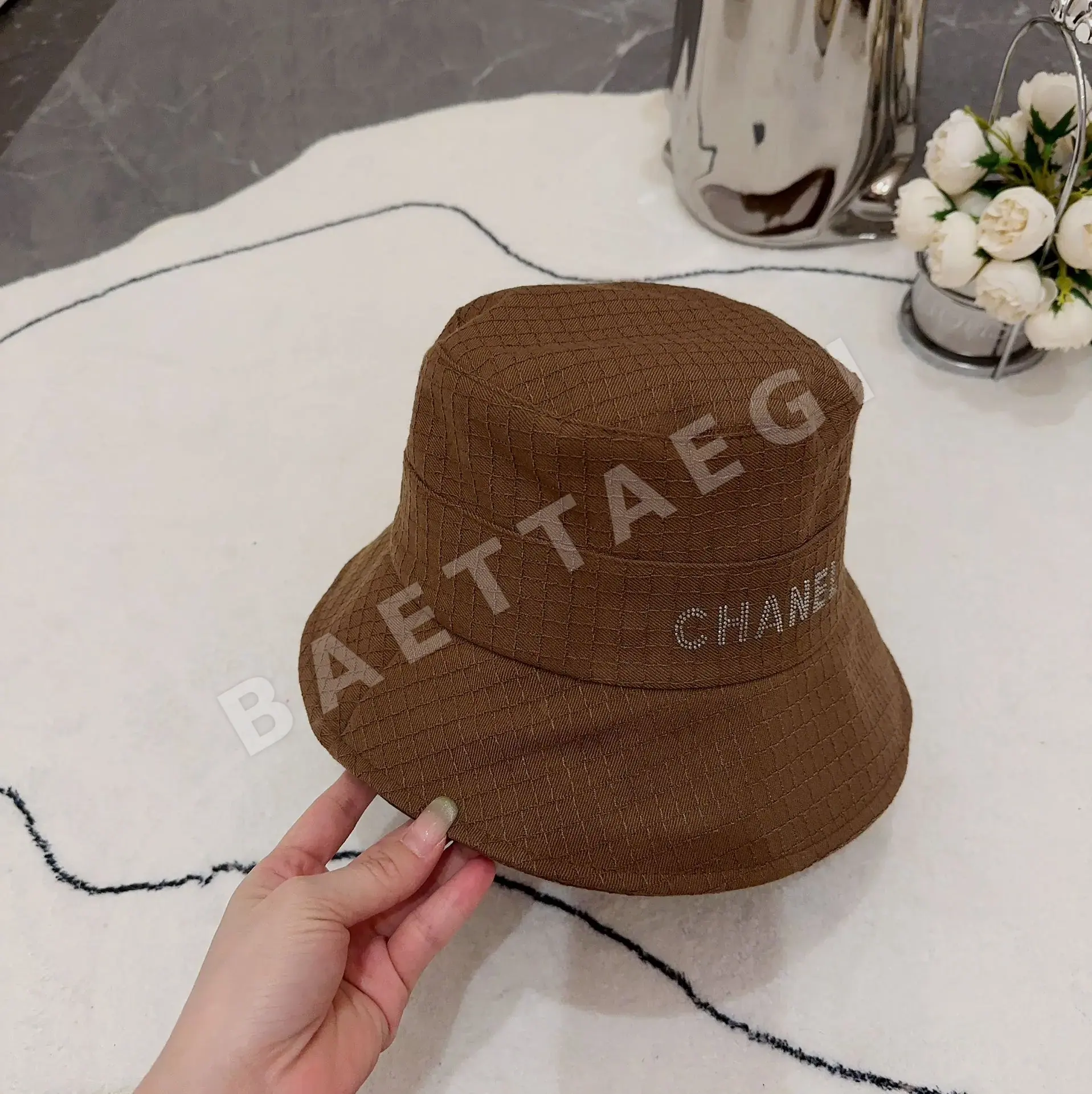 샤넬 기모 코튼 버킷 햇 상세 이미지 6
