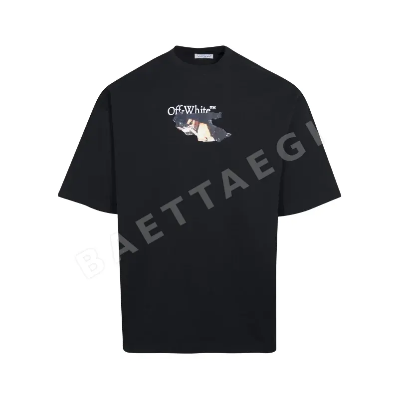 오프화이트 캐릭터 화살표 프린트 남성 반팔 티셔츠 87060