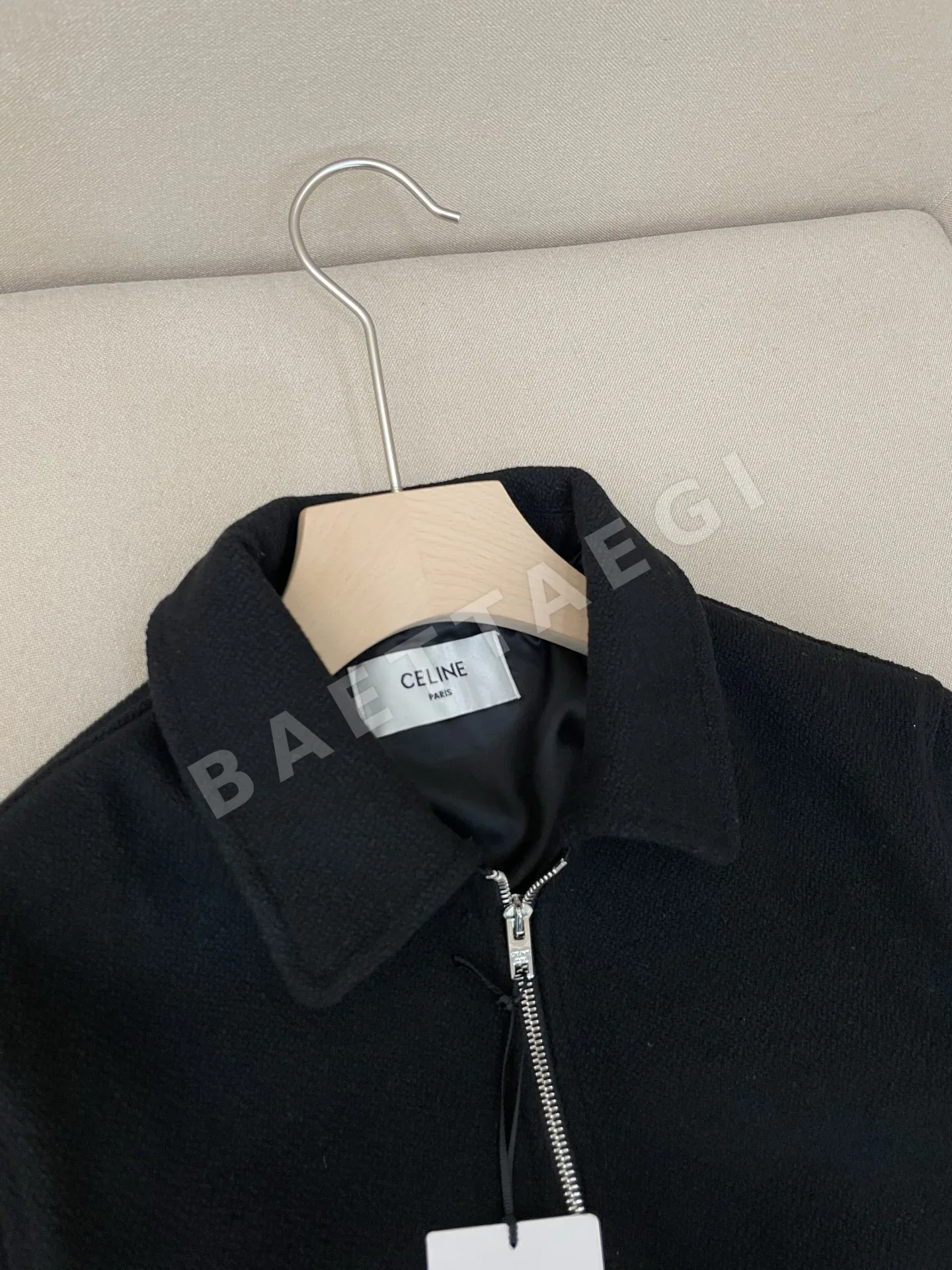 셀린느 울 블랙 테디 자켓 상세 이미지 6