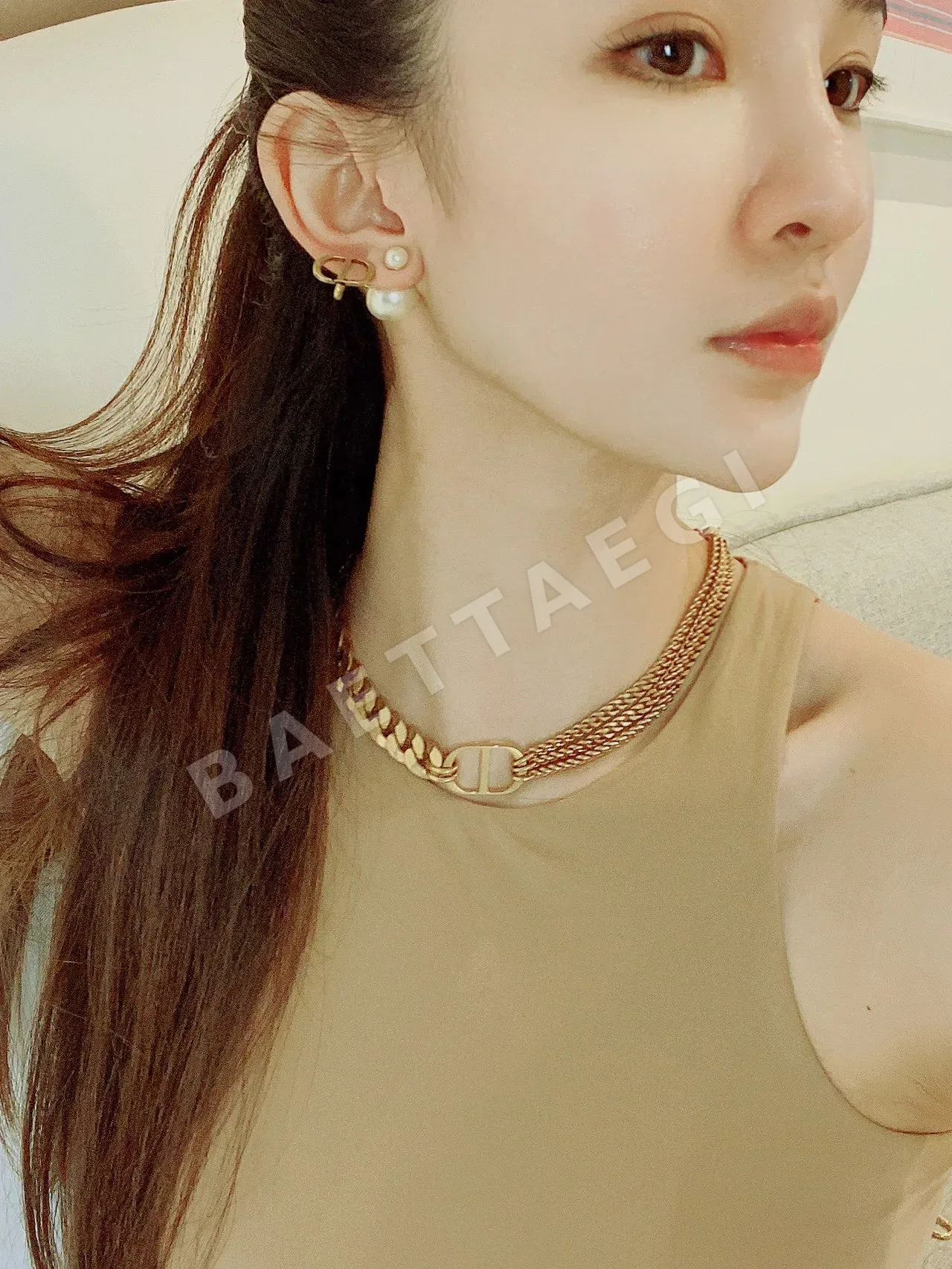 디올 CD 체인 레터 목걸이 상세 이미지 8