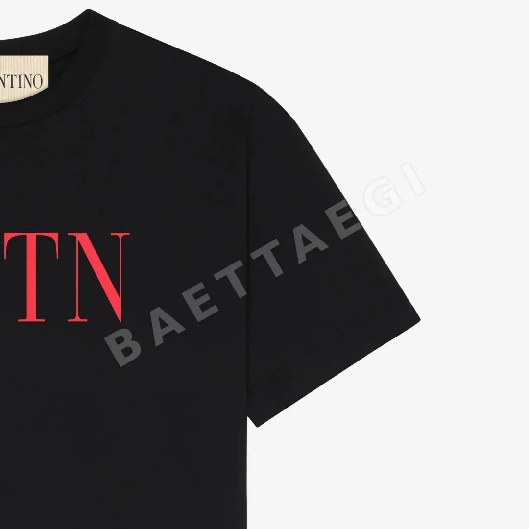 발렌티노 VLTN 클래식 레터 로고 여성 반팔 티셔츠 상세 이미지 4