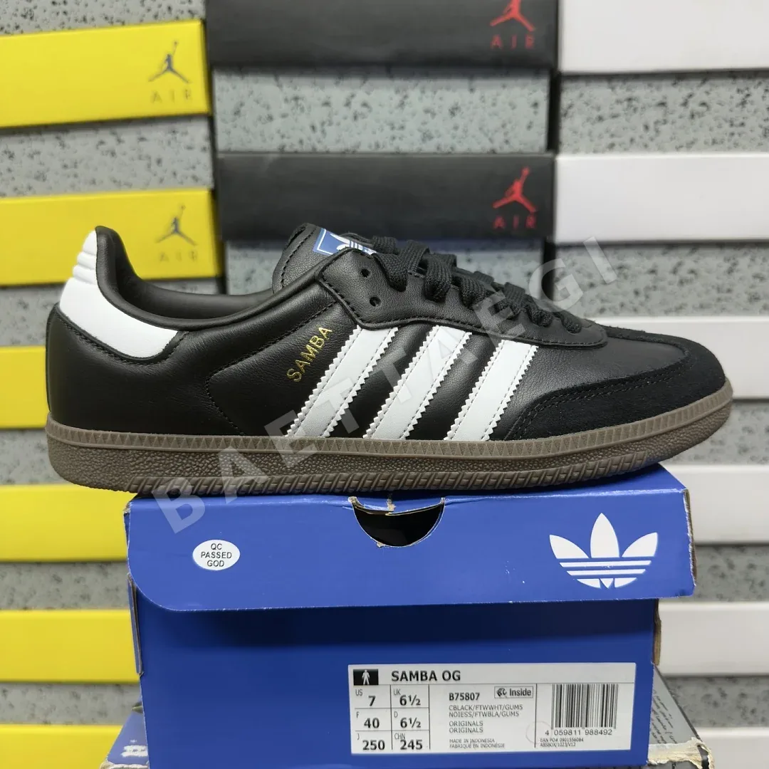 아디다스 [GOD] 삼바 OG B75807 200814 Adidas Samba OG Black White Gum
