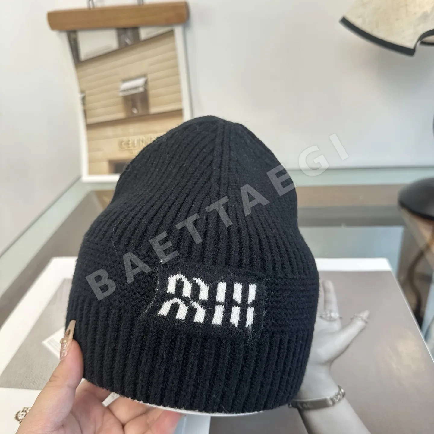 미우미우 니트 비니 모자 상세 이미지 9