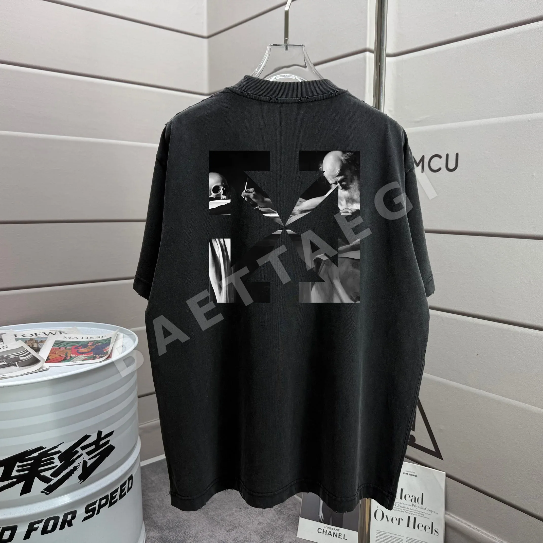 오프화이트 남성 반팔 87093
