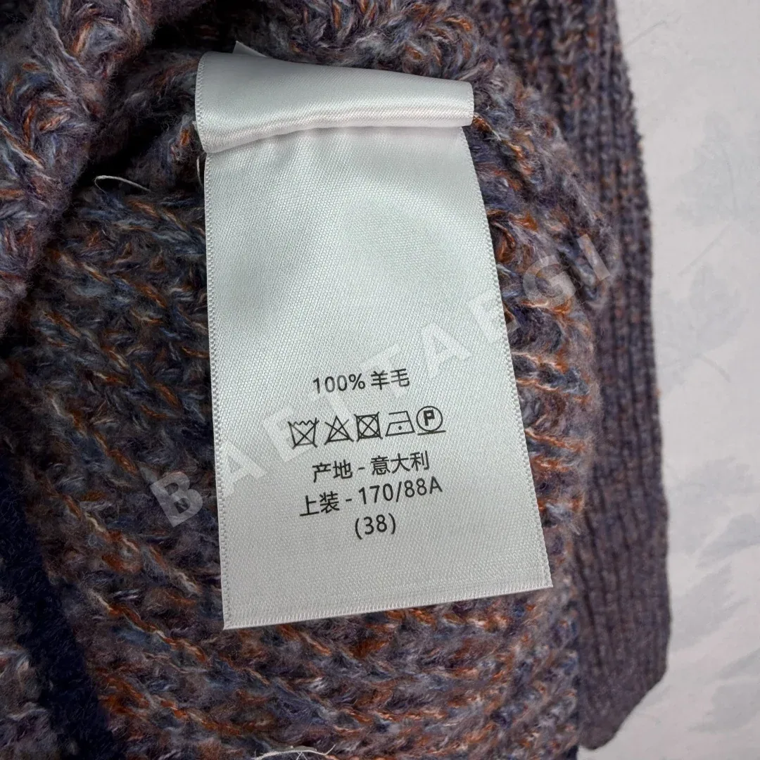 디올 믹스 컬러 크루넥 니트 스웨터 상세 이미지 9