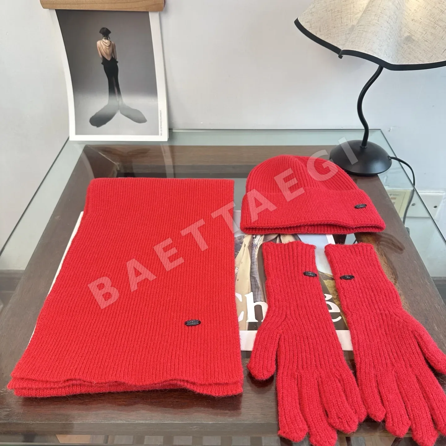 샤넬 울 니트 비니 모자 상세 이미지 3