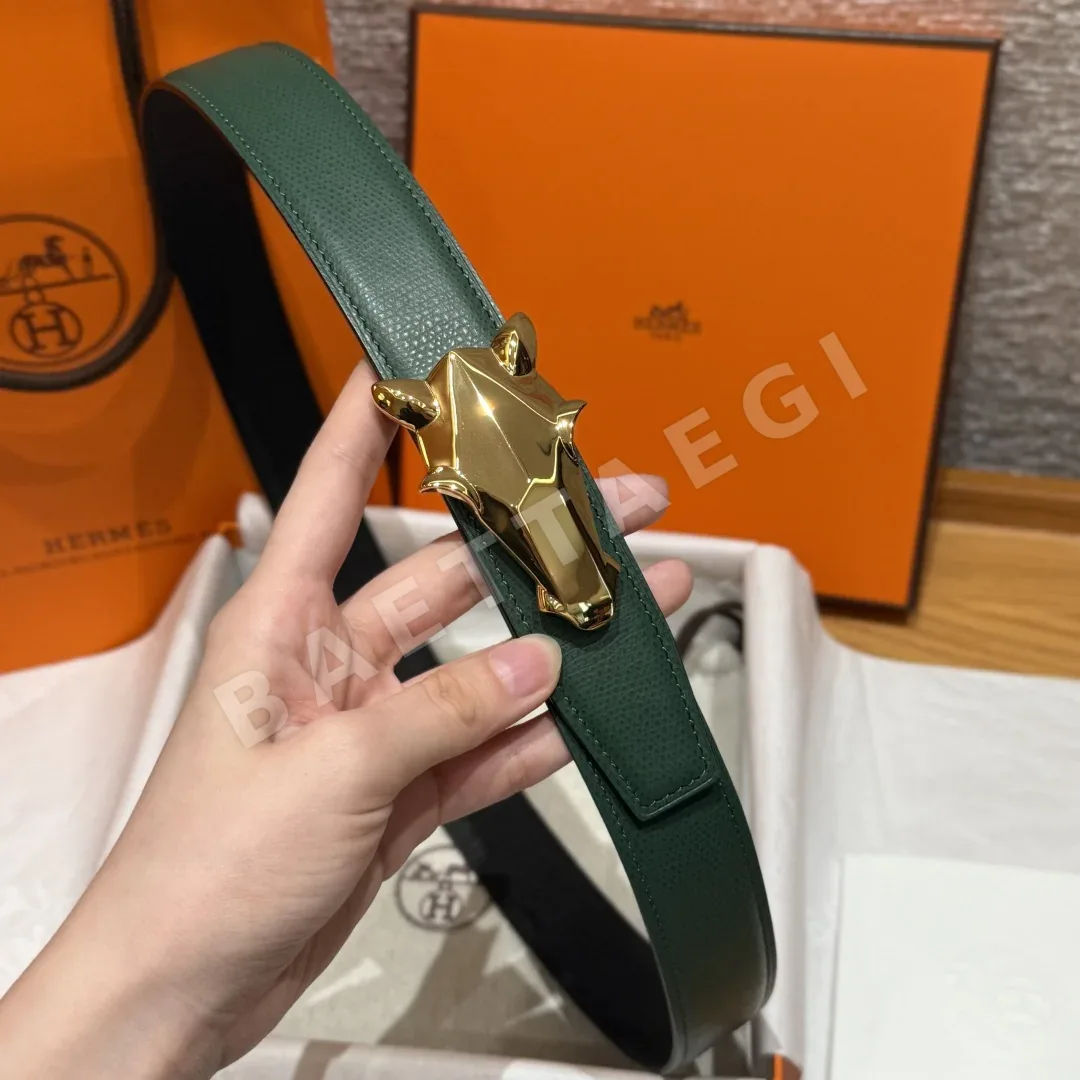 에르메스 셰느당크르 링크 양면 가죽 벨트 상세 이미지 4
